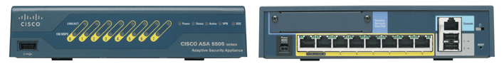 Cisco ASA 5505 Series Front and Back Views