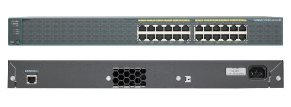 Cisco Catalyst 2960-24-S Switch Front and Back