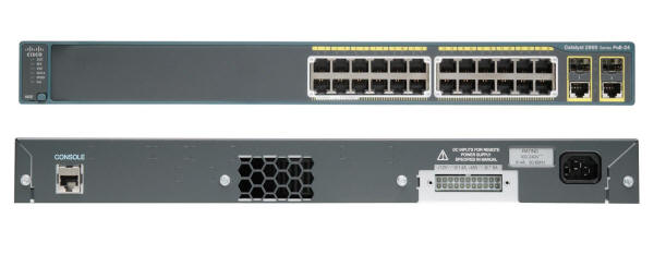 Cisco Catalyst 2960-24PC-L Switch Front and Back