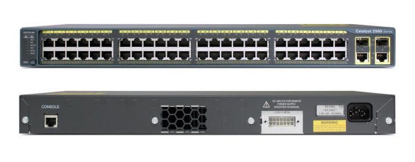 Cisco Catalyst 2960-48TC-L Switch Front and Back