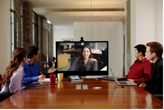 Figure 3. Cisco TelePresence MX300 in Medium Team Room Environment