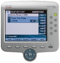 Cisco Unified IP Phone 7975G Display closeup