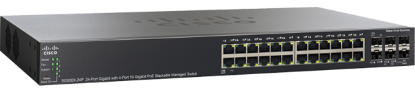Cisco SG500X-24P 24-Port PoE Gigabit Ethernet Switch with 10 Gigabit Uplinks