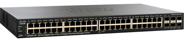 Cisco SG500X-48 48-Port Gigabit Ethernet Switch with 10 Gigabit Uplinks
